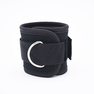 Sangle de cheville pour fitness à domicile en néoprène/nylon pour entraînement avec poulie à câble et bande de résistance, fermeture réglable auto-agrippante - Product Image 2