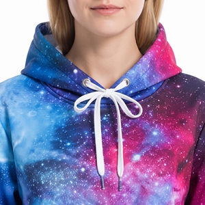 Womens Winter <b>Galaxy</b> Print Fleece Eco-Friendly <b>Hoodie</b> All Space <b>Galaxy</b> Graphic Pullover Sweatshirt Kangaroo Pocket Drawstring - Product Image 6