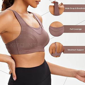 2026 Customized Breathable Women Sports Bra <b>Light</b> Support Spandex/Nylon High Quality Fitness Bra Custom Wholesale Price Best - Product Image 3