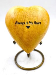 Luxury Wooden Heart Shape Cremation <b>Keepsake</b> Urn <b>Memorial</b> Tribute Holder Designed With Durable Secure Closure Style - Product Image 5