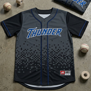 Wholesale Baseball Team Name Jerseys Button <b>Up</b> Lightweight Training Softball Jerseys Sportswear Training Baseball Shirt Tops - Product Image 4