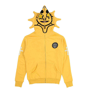 เสื้อผ้าผู้ชายคุณภาพสูง ผ้าฝ้าย 100% เสื้อฮู้ดซิป เสื้อสเวตเชิ้ต ชุดวอร์ม สไตล์วินเทจแนวสตรีท เสื้อฮู้ดหนาน้ำหนักมากสำหรับผู้ชาย - Product Image 5