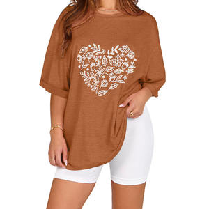 Camiseta Casual Ecológica para Mujer, Diseño Personalizado, 100% Poliéster, Alta Calidad, Venta al Por Mayor, Cuello en V, Lisa, Teñida, Comprimida - Product Image 6