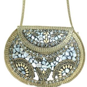 Bolso de Mano Tipo Clutch con Mosaico Metálico para Mujer, Bolsos de Noche con Estilo y Alta Calidad - Product Image 1