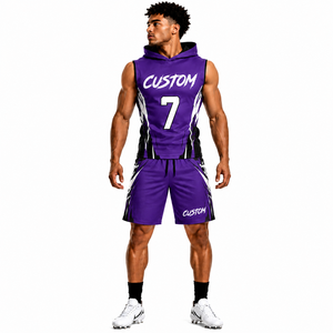 OEM Custom 7v7 Football Team Uniform | Sleeveless Hooded <b>Athletic</b> Jersey | Custom Sports Apparel | OEM ODM Manufacturer - Product Image 1