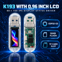 Carte de développement USB FYX Stock T-Dongle-S3 ESP32-S3 K193 K194 K194-B avec écran LCD 0,96 pouces, Wi-Fi, BT, carte TF, double MCU, 16 Mo de mémoire Flash