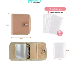 ซองใส่บัตรและรูปภาพพกพา SWORLD Sort-It ขนาด 7 นิ้ว พร้อมตัวล็อคแบบกด สีชมพูอ่อน 5 ช่อง จากโรงงานเย็บผ้า - Product Image 5