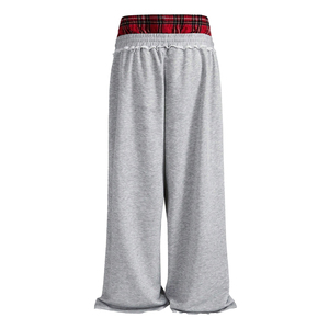 Pantalones de chándal anchos de cintura superpuesta Glory para mujer, de algodón, informales, holgados, para descansar, venta al por mayor, OEM - Product Image 6