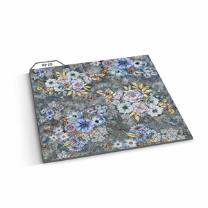 Carreaux de sol en porcelaine moderne, polis et vitrifiés, 600x600, antidérapants, élégants, imprimés de fleurs, brique réfractaire, chaleur - Product Image 1