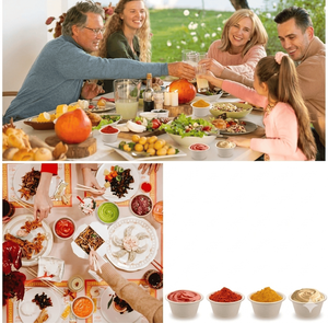 Gobelets et bols à sauce chili jetables de 2 oz en pulpe de canne à sucre durable, compostables, de qualité alimentaire, 100 % biodégradables pour les fêtes - Product Image 5