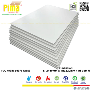 Panneau en mousse PVC WPC blanc de 8 mm d'épaisseur, densité 0,6 g/cm³, durable et recyclable pour la décoration intérieure et la publicité - Product Image 4