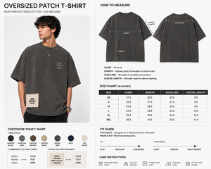 เสื้อยืดโอเวอร์ไซส์ผู้ชาย ผ้าฝ้ายเจอร์ซีย์ 100% แขนสั้น คอกลม พิมพ์ลายตัวอักษรเรียบง่าย ดีไซน์ลายปะ Peace Within Chaos - Product Image 5