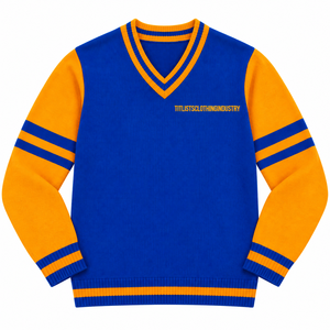 Pulls à col en V très demandés en 2026 pour les sororités/fraternités/écoles/collèges/universités, cardigans tricotés unisexes - Product Image 1