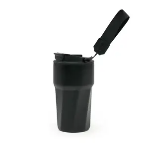 Gobelet isotherme à double paroi en acier inoxydable de 480 ml avec poignée et couvercle, maintien thermique de 12 à 24 heures, design minimaliste, idéal pour les voyages - Product Image 3