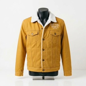<b>Men's</b> Winter <b>Sherpa</b> Lined Denim <b>Jacket</b> Warm <b>Fleece</b> Casual Outerwear Slim Fit Fur Collar Denim <b>Jacket</b> - Product Image 1