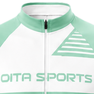 Ensemble maillot et short de cyclisme vert menthe et blanc, manches courtes, fermeture éclair intégrale, respirant, rembourré, pour course à vélo, entraînement, vêtements de sport d'équipe - Product Image 3