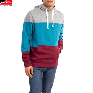 Sudadera con Capucha para Hombre INDEX, Diseño Color Block, Corte Regular, Felpa Francesa de Algodón, Estilo Casual, para Otoño - Product Image 4