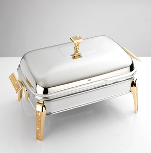 Recipiente dorado con ribetes y asa en forma de corazón. Encantador, radiante y con un diseño elegante. Para uso en hoteles, bodas, fiestas o en el hogar. - Product Image 4