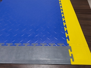 Anti-Slip PVC Industrial <b>Rubber</b> Interlocking Tile Vinyl Flooring Solution with Graphic Design Capability - Product Image 6