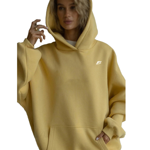 Sudadera Oversize Unisex con Hombros Caídos, de Alta Calidad, Sin Cordones, Lisa, de Forro Polar Grueso de Algodón y Poliéster, con Logotipo Personalizado OEM - Product Image 1