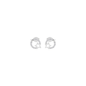 Aarinya - Juego de Pendientes y Colgante de Círculo Celestial con Diamantes Cultivados en Laboratorio y Plata 925 - Product Image 2