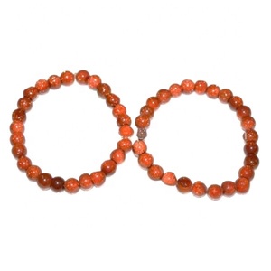 Pulsera de Piedras de Sol Rojas Hechas a Mano, Joyería de Moda con Piedras Preciosas, Decoración Feng Shui para el Hogar, Regalo Empresarial Ecológico - Product Image 1