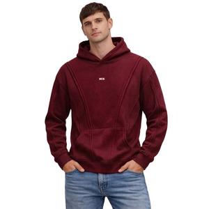 เสื้อฮู้ดดี้ผ้าฝ้ายฟลีซหนานุ่มทรงโอเวอร์ไซส์สำหรับผู้ชาย สไตล์สตรีทแวร์ ผลิตแบบสั่งทำพิเศษ รับผลิตจำนวนมาก - Product Image 1