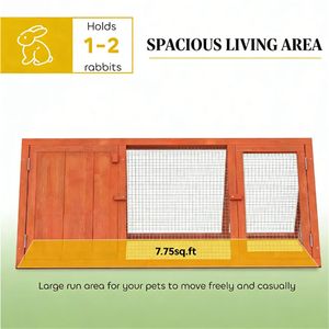 Nido de madera naranja para cobayas, jaula pequeña para animales, casa para conejos - Product Image 2