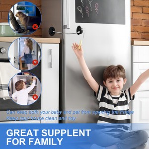 Safewell bon marché Offre Spéciale noir réfrigérateur ouverture câble de sécurité serrure de porte serrure à clé avec clés réfrigérateur congélateur serrure - Product Image 2