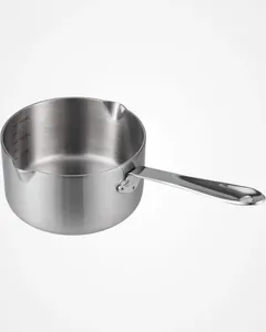 Dependable stainless steel sauce <b>pan</b> with thick base <b>and</b> smooth surface for home cooks boiling soups stews gravies <b>and</b> sauces - Product Image 6