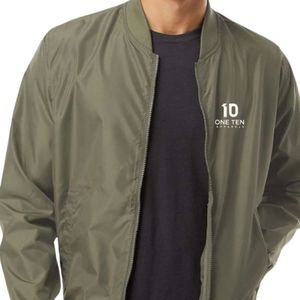 Men Casual Lightweight Bomber Jacket Zip Front Windproof <b>Coat</b> Rib Knit Trim Comfortable Outdoor Travel Commuting Fashion - Product Image 3