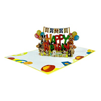 Meilleur prix, carte pop-up pour chien, joyeux anniversaire, carte de vœux 3D, tendance du moment, artisanat en papier moderne fait à la main