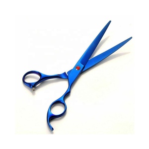 GEMSTONE ENTERPRISES Stainless Steel 9CR13 Left-Handed Barber Scissors Set Blunt-Sharp Blade Tip Custom Logo Ceramic Handle Hair - Product Image 5
