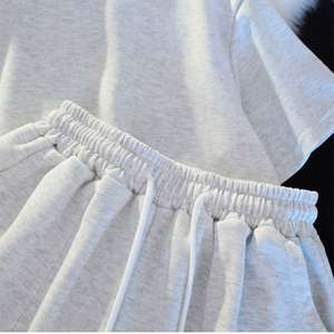 Ensemble 2 pièces pour femmes, t-shirt court et short, hiver, uni, grande taille, confortable, 100% coton, logo personnalisé, plusieurs couleurs, séchage rapide - Product Image 5