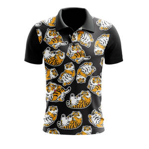 Camiseta de poliéster 100% en oferta, impresión por sublimación personalizada, camiseta deportiva de manga corta para hombre, de secado rápido, tipo polo con botones. - Product Image 5