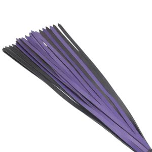 <b>Leather</b> <b>Flogger</b> Purple Black Straps With Chain Handle - Product Image 4