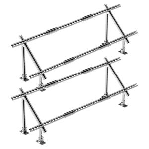 Set di 2 Staffe di Montaggio Regolabili per Pannelli Solari da 30-60 Gradi, Compatibili con 4-8 Pannelli Solari - Product Image 1