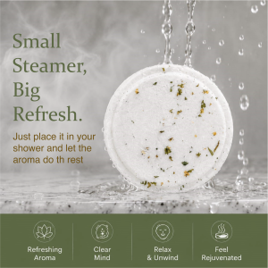 Bombes de bain effervescentes en gros pour la douche, comprimés d'aromathérapie au menthol et à l'eucalyptus, huiles essentielles pour spa - Product Image 2