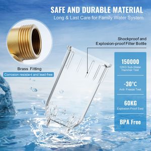 Filtro centrifugo da 40 micron + 30 micron per la rimozione di sedimenti in tutta la casa, prefiltro per acqua di pozzo con FNPT da 3/4 pollici, MNPT da 1 pollice, capacità 4 T/H - Product Image 5