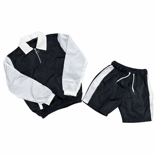 Fabricante de Conjuntos Deportivos Personalizados, Chaqueta con Cierre y Bordado, Conjunto de Pantalones Deportivos de Nailon, Pantalones Cortos Cortavientos, Conjuntos Deportivos para Hombre - Product Image 5