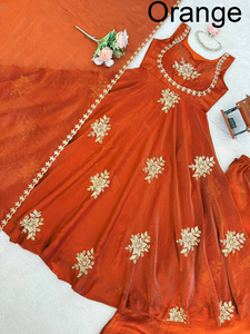 Anarkali Salwar Kameez Indio Moderno y Sencillo para Mujer, con Bordado y Dupatta, Ideal para Bodas y Fiestas, Reversible y de Secado Rápido - Product Image 3