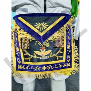 Ensemble de collier et tablier du Rite écossais de 33e degré avec ailes déployées et couronne - HSE - Product Image 4