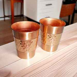 Vaso Reutilizable Clásico de Cobre Puro Martillado, Hecho a Mano, Premium, para Bebidas, Utensilios de Bar, Cocina, Restaurante - Product Image 2