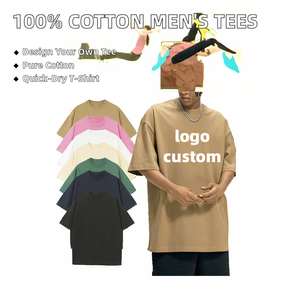 T-shirts pour hommes 100% coton tricoté respirant, coupe oversize unisexe, manches courtes, col rond, amples, basiques, imprimés ou vierges, style athlétique - Product Image 6