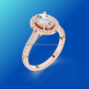 Rose drop jewels 14K Adjustable <b>Couple</b> <b>Ring</b> in Silver and Gold - Product Image 1