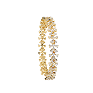 กำไลข้อมือทองคำแท้ 10K 14K 18K ประดับเพชรแล็บสังเคราะห์ ดีไซน์ทันสมัยสำหรับผู้หญิง ขายดีอันดับต้นๆ ได้รับการรับรองจาก IGI - Product Image 1