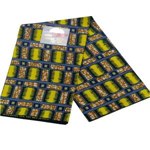 Tissu en coton Dobby ciré néerlandais de qualité supérieure, 6 yards, imprimé africain, écologique, pour robes de mariée, rideaux, garçons et filles - Product Image 1