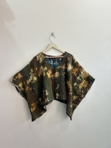 เสื้อผู้หญิงลำลองทำมือ เสื้อคลุมทรงหลวมไซส์ใหญ่ เสื้อคันธา ลายมัดย้อม เสื้อกล้ามโอเวอร์ไซส์ ผ้าวิสโคสผสมฝ้าย เสื้อสไตล์ฤดูร้อนทรงโอเวอร์ไซส์ - Product Image 1