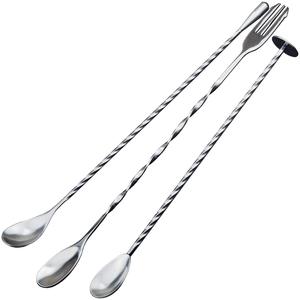 Huge Demand Supplied Long Handle Stirring Stainless Steel Spiral Pattern Cocktail Stirrer Mixing <b>Bar</b> Spoon Twisted Design - Product Image 1