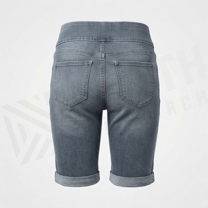 Nouveaux shorts en jean déchirés taille haute pour femme, délavés, qualité supérieure, coupe décontractée d'été, couleur personnalisable, style urbain - Product Image 2